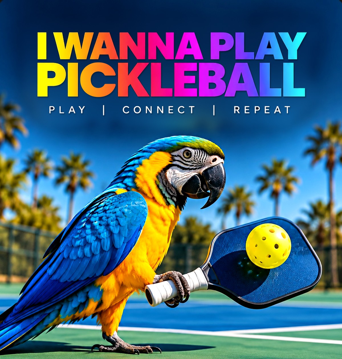 I Wanna Play Pickleball — play, connect, repeat